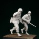 Ensemble de figurines de soldats sous le feu à l'échelle 1/35