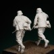 Ensemble de figurines de soldats sous le feu à l'échelle 1/35
