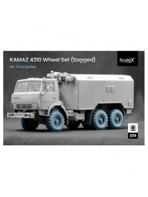 Roues 3D affaissées pour KAMAZ 4310 de Trumpeter