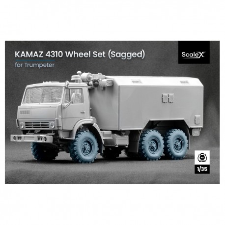 Roues 3D affaissées pour KAMAZ 4310 de Trumpeter