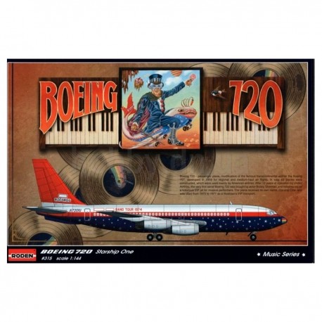 Maquete do Boeing 720 Starship One de Elton John, escala 1/144
