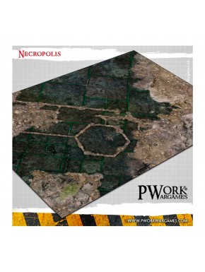 Tapete de neopreno Necropolis 22x30 pulgadas de Pwork Wargames