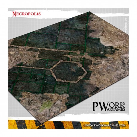 Tapis en néoprène Necropolis 22x30 pouces de Pwork Wargames