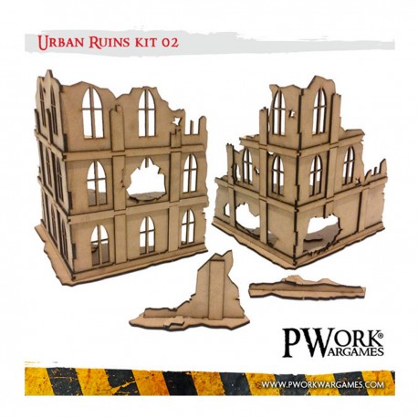 Kit de cenário MDF Burgo Medieval Perdido da Pwork Wargames