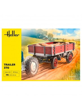 Remorque 3to Heller échelle 1/24 en boîte jaune