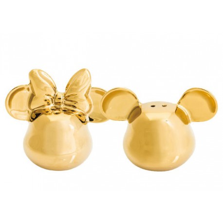 Salt and Pepper shakers Mickey Mouse 3D Gold