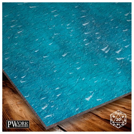 Carte de combat vinyle mer 30x30 pouces pour RPG