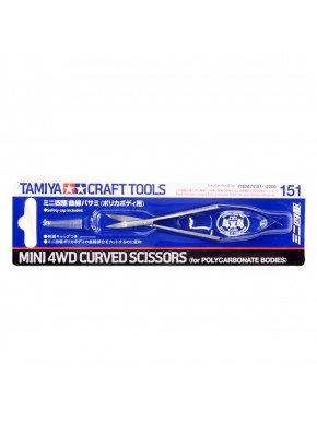 Ciseaux courbés M4 de Tamiya avec capuchon protecteur