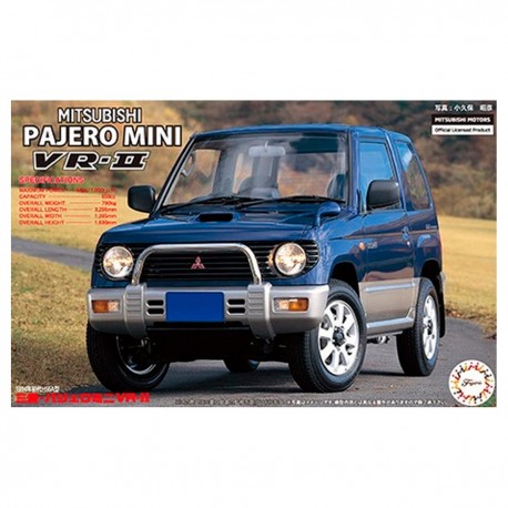 Maquete Mitsubishi Pajero Mini 1/24 Fujimi em azul e verde