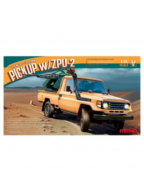 Maqueta de un pickup con ZPU-2 escala 1/35 de Meng