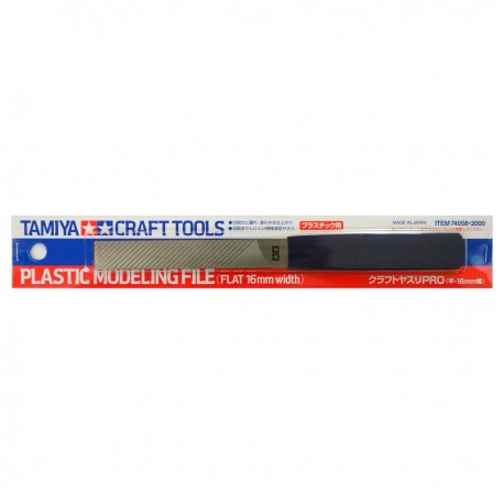 Lime de modélisation plate 16mm Tamiya avec poignée bleue