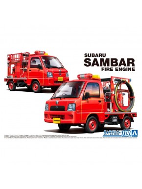 Modelo de caminhão de bombeiros Subaru TT2 Sambar em escala 1/24