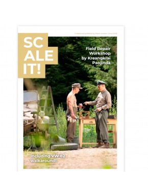 Capa da revista Scale It! com oficina de reparação de campo