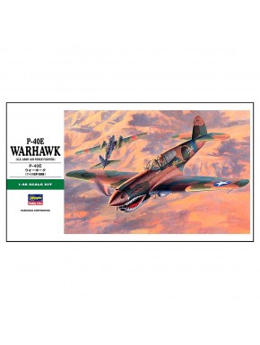 Maquette d'avion P-40E Warhawk par Hasegawa à l'échelle 1/48