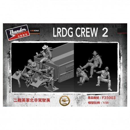 Set de tres figuras de resina LRDG Crew 2 de Thunder Model
