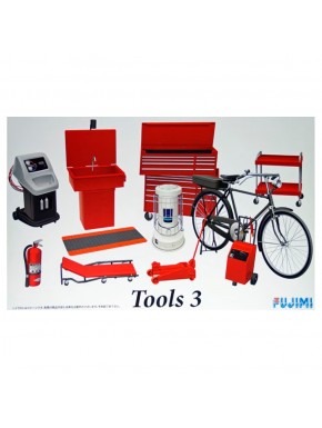 Set d'outils Fujimi 1/24 avec chariot et vélo