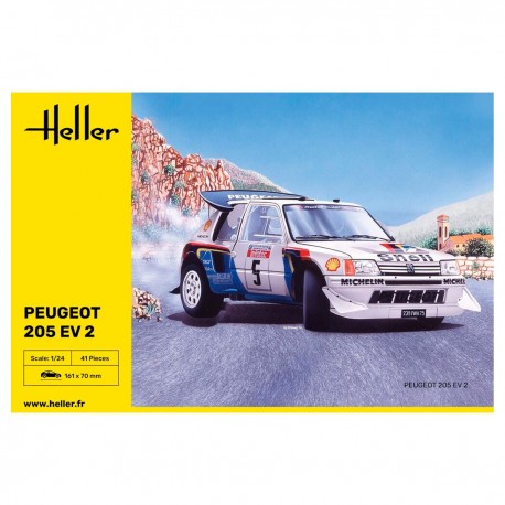 Maquette Peugeot 205 EV2 Heller à l'échelle 1/24
