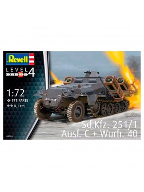 Kit de modelismo Revell Sd.Kfz. 251/1 Ausf.C + Wurfr. 40