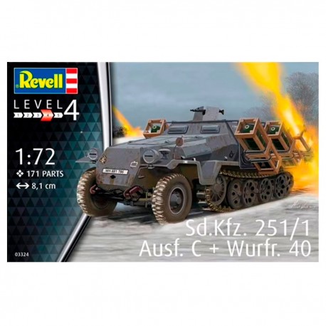 Kit de modelismo Revell Sd.Kfz. 251/1 Ausf.C + Wurfr. 40