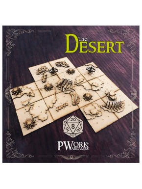 Mdf Fantasy Tiles Set Désert avec tuiles et éléments