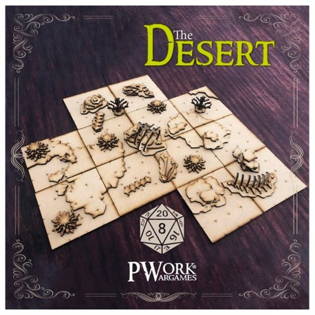 Mdf Fantasy Tiles Set Désert avec tuiles et éléments
