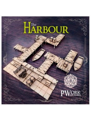 Set MDF Fantasy Tiles The Harbour de Pwork Wargames