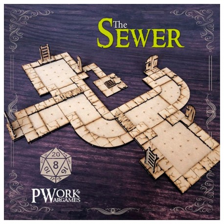 Set de tuiles modulaires Pwork Wargames thème égout