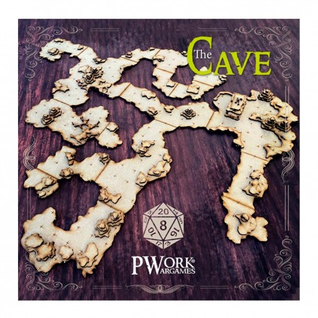 Tuiles modulaires MDF The Cave par Pwork Wargames