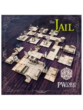 Tuiles modulaires en MDF Fantasy The Jail pour jeux de rôle