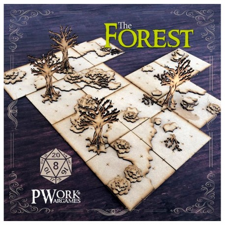 Tuiles modulaires MDF The Forest de Pwork Wargames
