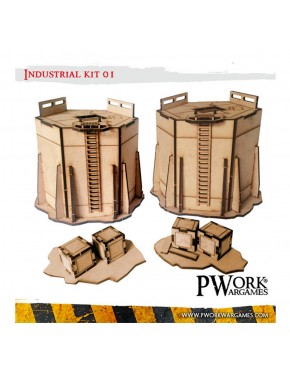 Kit décor industriel MDF Pwork Wargames