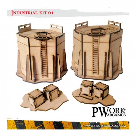 Kit décor industriel MDF Pwork Wargames