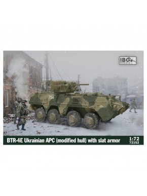 Modèle à l'échelle 1/72 BTR-4E APC Ukrainien avec armure en treillis