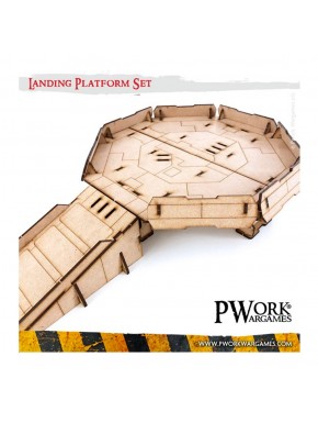 Set de décor MDF plateforme atterrissage pour wargames