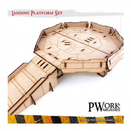 Set de décor MDF plateforme atterrissage pour wargames