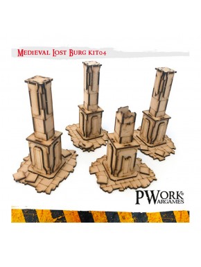 Décor en MDF Medieval Lost Burg 04 par Pwork Wargames