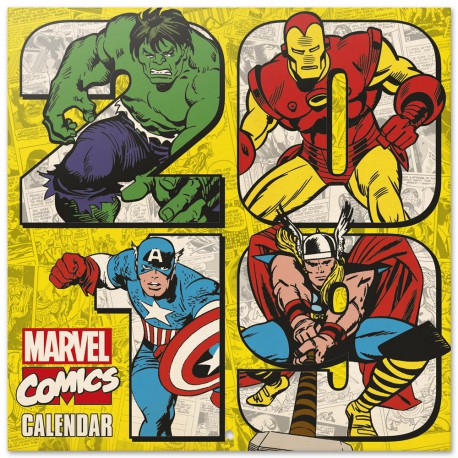 Calendario da parete 2019 Marvel Comics Vintage
