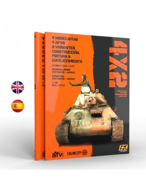 Couverture livre modélisme militaire 4x2 avec tank