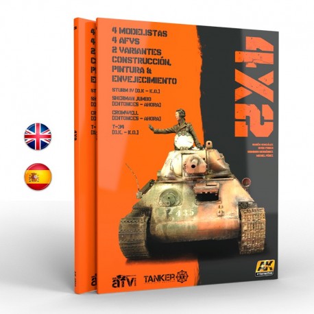 Capa livro modelismo militar 4x2 com tanque