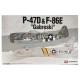 Maquette d'avions P-47D et F-86E à l'échelle 1/72 d'Academy