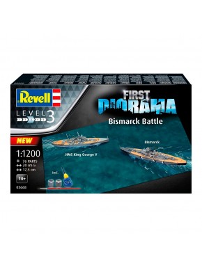 Set de Diorama Bataille de Bismarck 1/1200 Revell avec navires