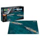Conjunto de Diorama Batalha de Bismarck 1/1200 Revell com navios