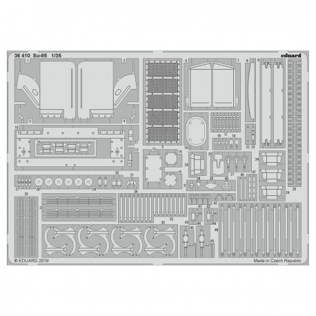 Kit de fotogravura Su-85 1/35 para Tamiya da Eduard