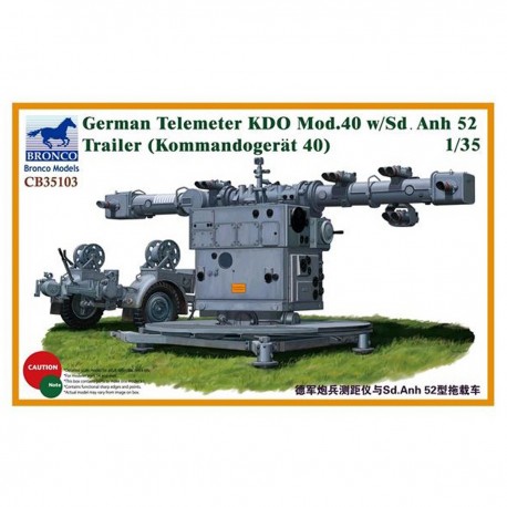 Modèle télémetre Kommandogerät 40 avec remorque à l'échelle 1/35