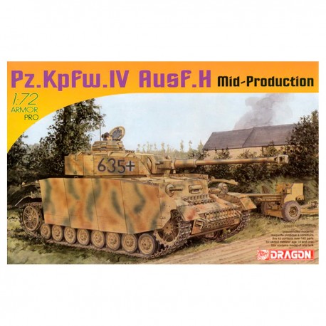 Maquete Pz.Kpfw. IV Ausf. H Produção Média 1/72 da Dragon