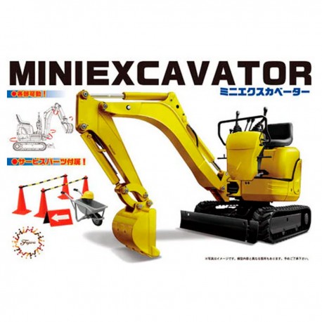 Mini Escavadora Fujimi 1/32 com acessórios