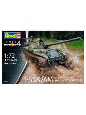 Kit de tanque T-55A/AM com lâmina de minas escala 1:72