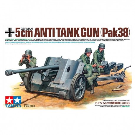 Maqueta Tamiya cañón antitanque alemán Pak38