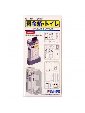 Kit banheiro e cabine de pedágio ônibus escala 1/32 Fujimi