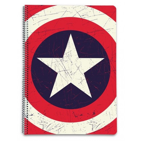 Cuaderno A4 Capitán América Marvel